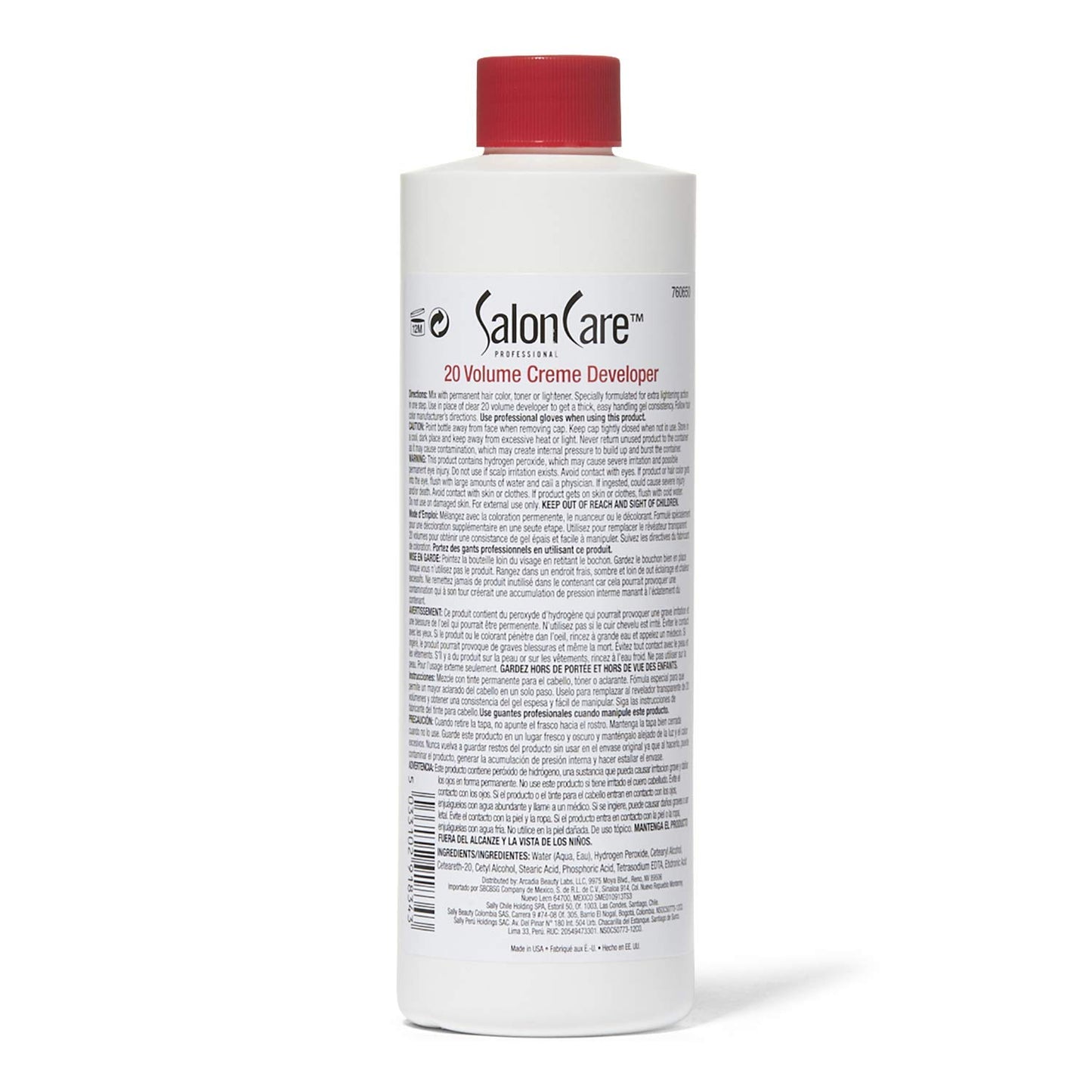 Salon Care 20 Volume Creme Developer, Uniform Lift, Easy to Handle Cream Consistency, Stabilized Formula, 16 Ounce Beauty and Personal Care Salon Care