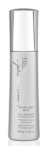 Kenra Platinum Blow-Dry Mist | Ultra-Lightweight Thermal Protectant | Detangles, Smooths, & Softens | Eliminates Frizz & Resists Humidity | Fine