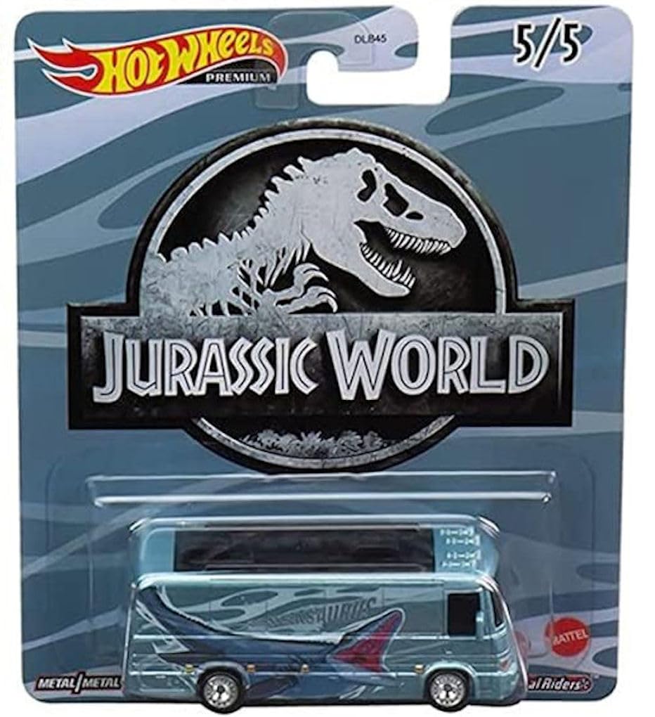 Hot Wheels Jurassic World 2022 Premium Pop Culture Complete 5 Car Diecast Set DLB45-946Q Release