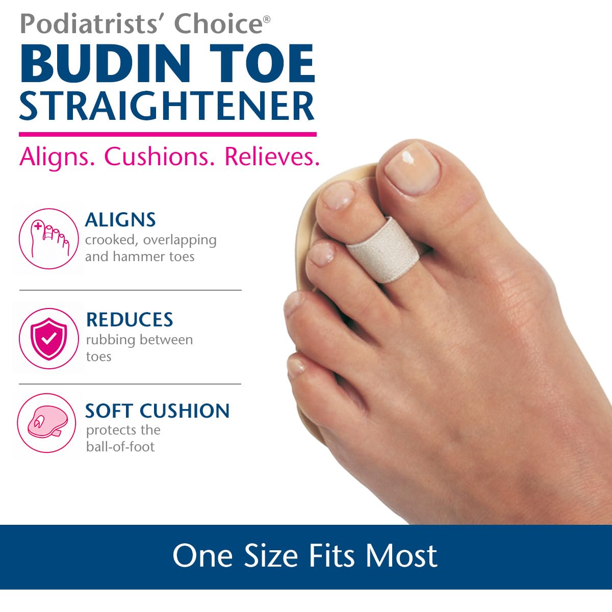 Pedifix Budin Toe Straightener with Metatarsal Cushion Pad Pack of 10 Beauty & Personal Care Pedifix