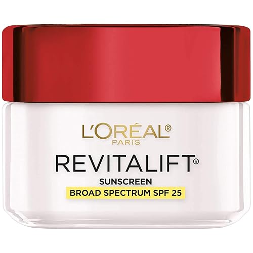 L'Oréal Paris Revitalift Anti-Wrinkle and Firming Face Moisturizer with SPF 25, Pro-Retinol and Centella Asiatica, Paraben Free, 1.7 oz (Packaging may