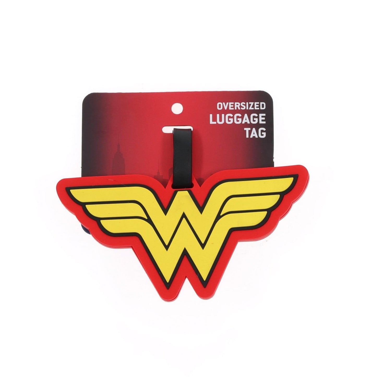 Silver Buffalo DC Comics Wonder Woman Symbol Luggage Tag and Suitcase Label, 4 x 4 inches