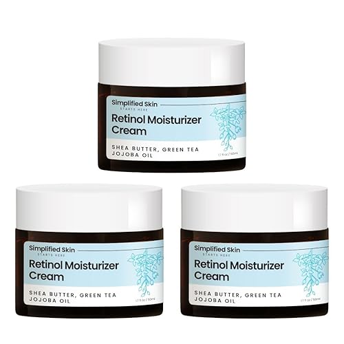 Retinol Cream for Face (3-Pack) - 2.5% Retinol Moisturizer for Fine Lines, Firming & Collagen Boost - Anti-Aging Night Wrinkle Cream with Hyaluronic