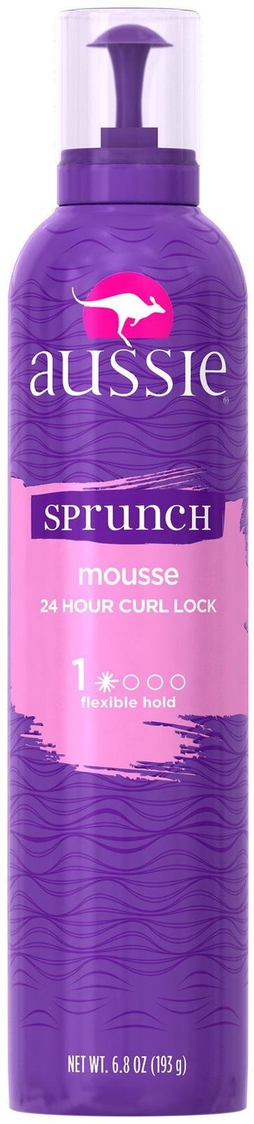 Aussie Sprunch Hair Mousse Plus Leave-In Conditioner, 6.8 oz