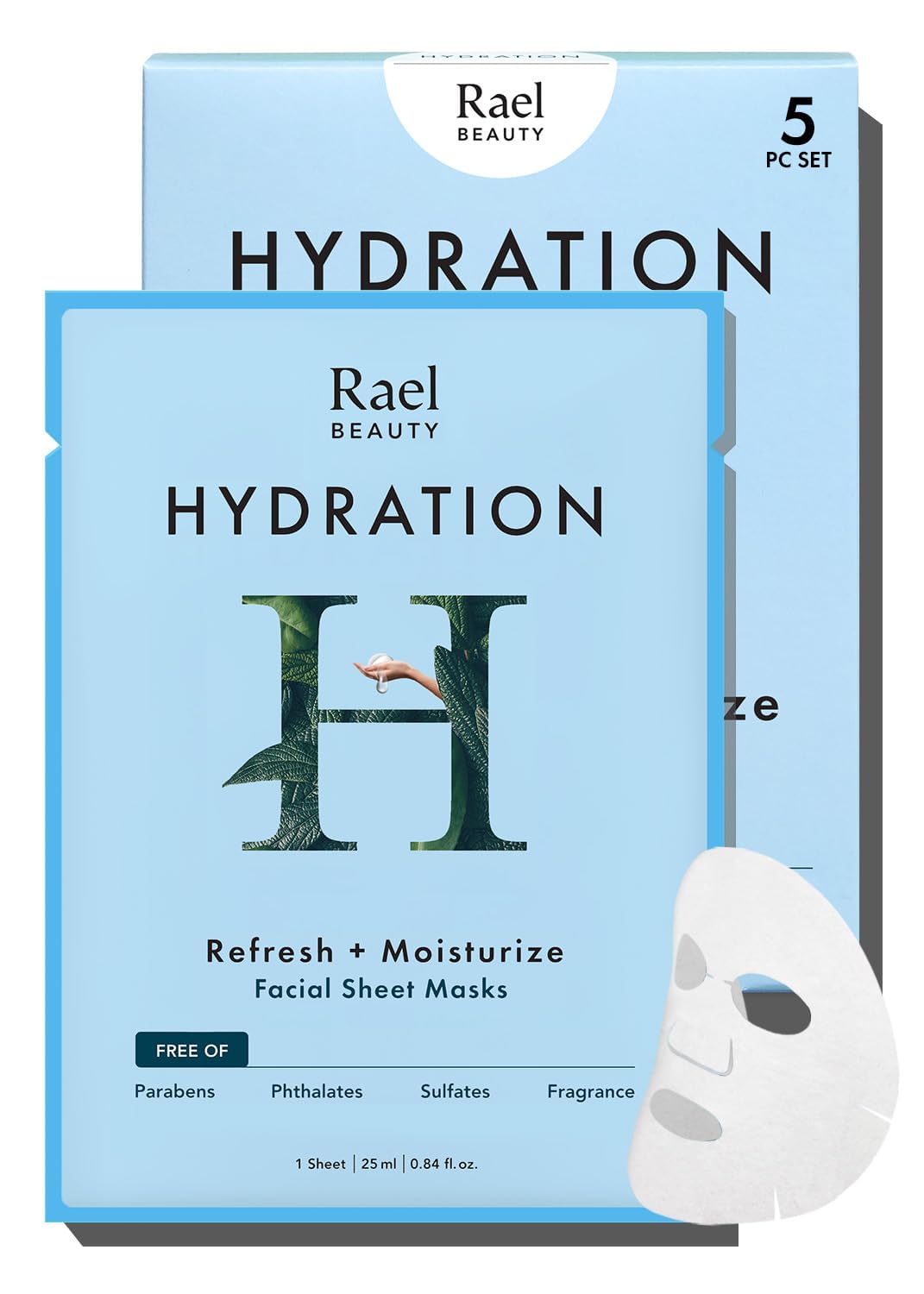 Rael Face Mask Skin Care, Hydrating Face Masks - Bamboo Facial Sheet Mask, Korean Skincare, Dewy Skin Care, Hydrating and Moisturizing, made