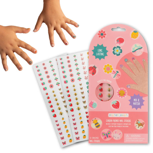 Stephen Joseph Clear Nail Stickers for Kids, 180 Pieces, Ages 3+ Beauty & Personal Care Stephen Joseph