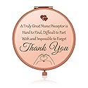 Jielahua Appreciation Gifts for Nurse Preceptor Christmas Birthday Gifts for Nurse Preceptor Rose Gold Compact Mirror Retirement Gift for Nursing
