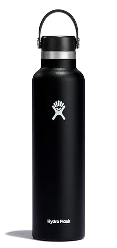 Hydro Flask Water Bottle - Insulated Stainless Steel - Non Spill, Leakproof in 24 Oz Black
