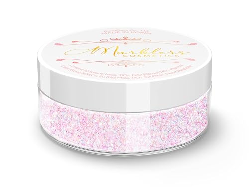 MARBLERS Glitter Mica Powder [Tinkerbell] 0.14oz (4g) | Glitter Mica | Highly Pigmented | Non-Toxic, Vegan, Cruelty-Free | Eyeshadow, Body Butter