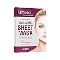 LIVAURA Retinol Anti-Aging Sheet Mask - Hydrating Vitamin-Enriched 15 Minute Treatment With Collagen Firms Face - Exfoliates for Improvement In Tone