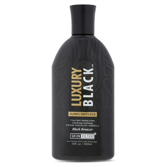 Skin Filter Luxury Black Tanner - Advanced 10,000X Tanning Lotion - Skin-Friendly Tanning Lotion with Anti-Orange Technology - Indoor Tanning Lotion