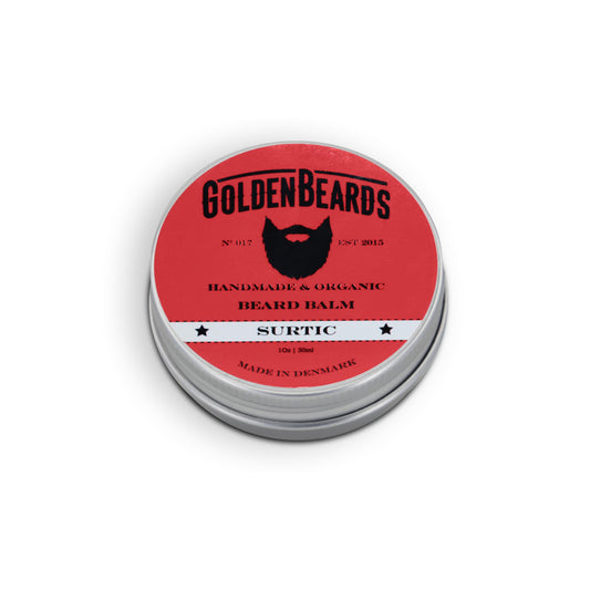 Golden Beards Organic Beard Balm Surtic - Lime, Peppermint & Menthol Blend with Shea & Beeswax - 30ml / Vegan Styling & Softening Balm, Handmade in Beauty and Personal Care Golden Beards Kobenhavn BALM GROOMING OIL