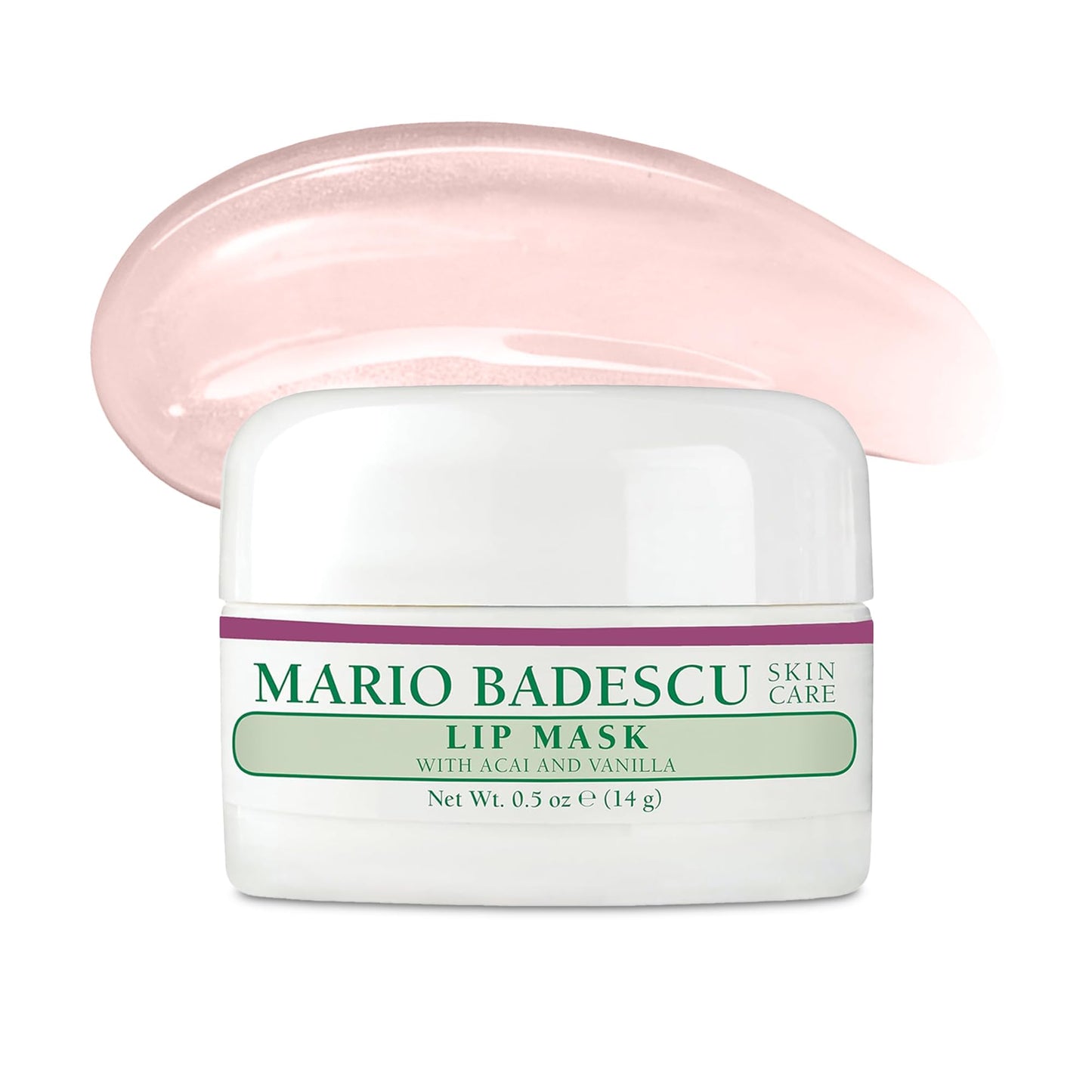 Mario Badescu Lip Mask with Acai and Vanilla for All Skin Types, Overnight Lip Treatment Enriched With Skin Softening Coconut Oil and Hydrating Shea