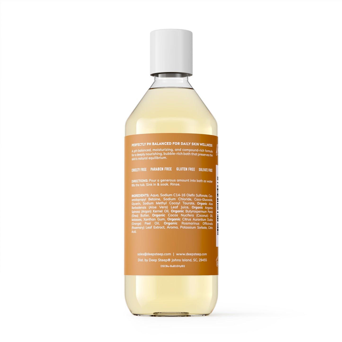Deep Steep Bubble Bath, Honey Blossom, 10 oz - Soothing Soak with Shea Butter, Argan Oil, Aloe Vera & Coconut Oil - Vegan, Sulfate-Free, PH-Balanced