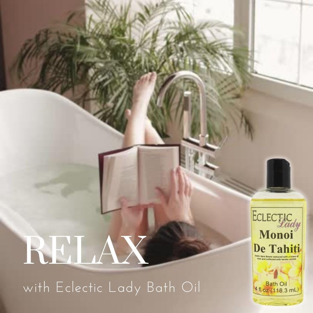 Hyacinth Bath Oil, Scented Body Oil, Relaxing Bathing Oil, 16 oz Beauty and Personal Care Eclectic Lady