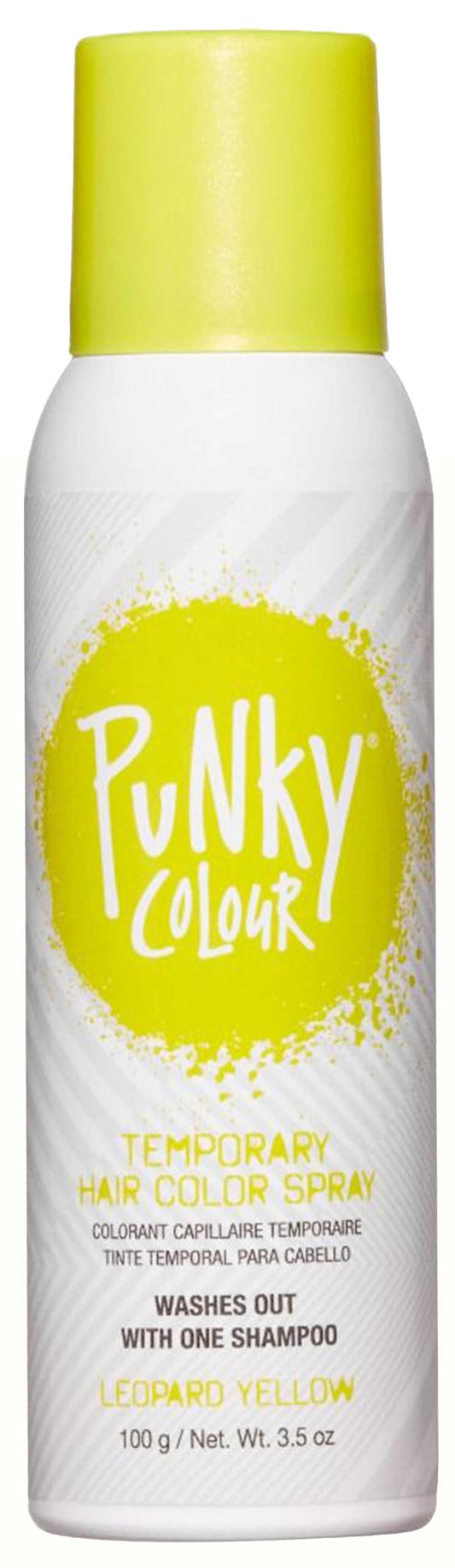 Punky Temporary Hair Color Spray - Leopard Yellow, Instant Vivid Temporary Hair Dye for Women, Wash Out, Hair-Color Spray, 3.5 oz
