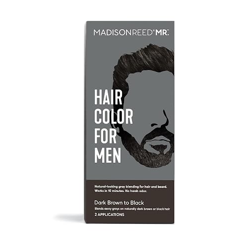 Madison Reed Mr. Hair Color for Men, Dark Brown to Black Demi-Permanent Hair Dye, Reduces Grays in 15 Minutes For Hair & Beard, Nourishing