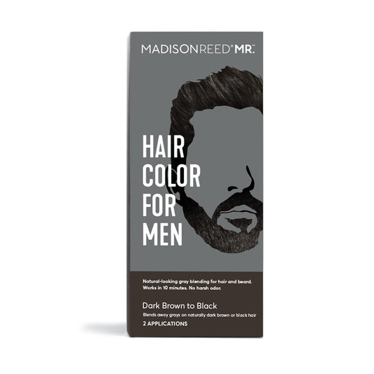 Madison Reed Mr. Hair Color for Men, Dark Brown to Black Demi-Permanent Hair Dye, Reduces Grays in 15 Minutes For Hair & Beard, Nourishing