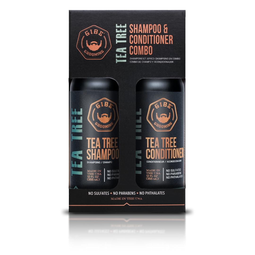 Gibs Grooming Tea Tree Shampoo and Conditioner Combo Box