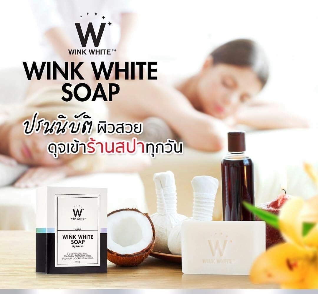 X3 Boxes Wink White Soap 80g White Strawberry