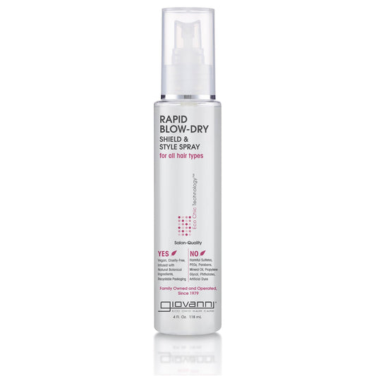 GIOVANNI Rapid Blow Dry Shield & Style Spray - Heat Protection Spray for All Hair Types, Dryer Heat Protectant for Women & Men, Quick Blowout Styling Beauty & Personal Care GIOVANNI