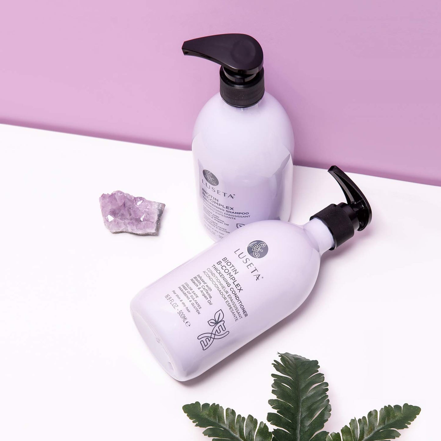 Luseta Biotin B-Complex Shampoo & Conditioner Set for Hair Growth and Strengthener - Hair Loss Treatment for Thinning Hair With Biotin Caffein
