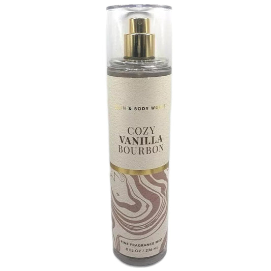 Bath & Body Works Bath and Body Works Cozy Vanilla Bourbon Fine Fragrance Mist 8 Fluid Ounce Body Spray (2023 Limited Edition)
