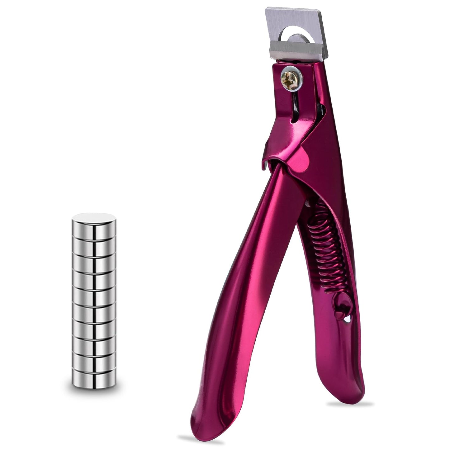 Acrylic Nail Cutter with Magnet Sizer & Length Measurement,Adjustable Stainless Nail Trimmer for Salon Home Nail Art, Professional Nail Clippers Beauty and Personal Care Scartink Default Title