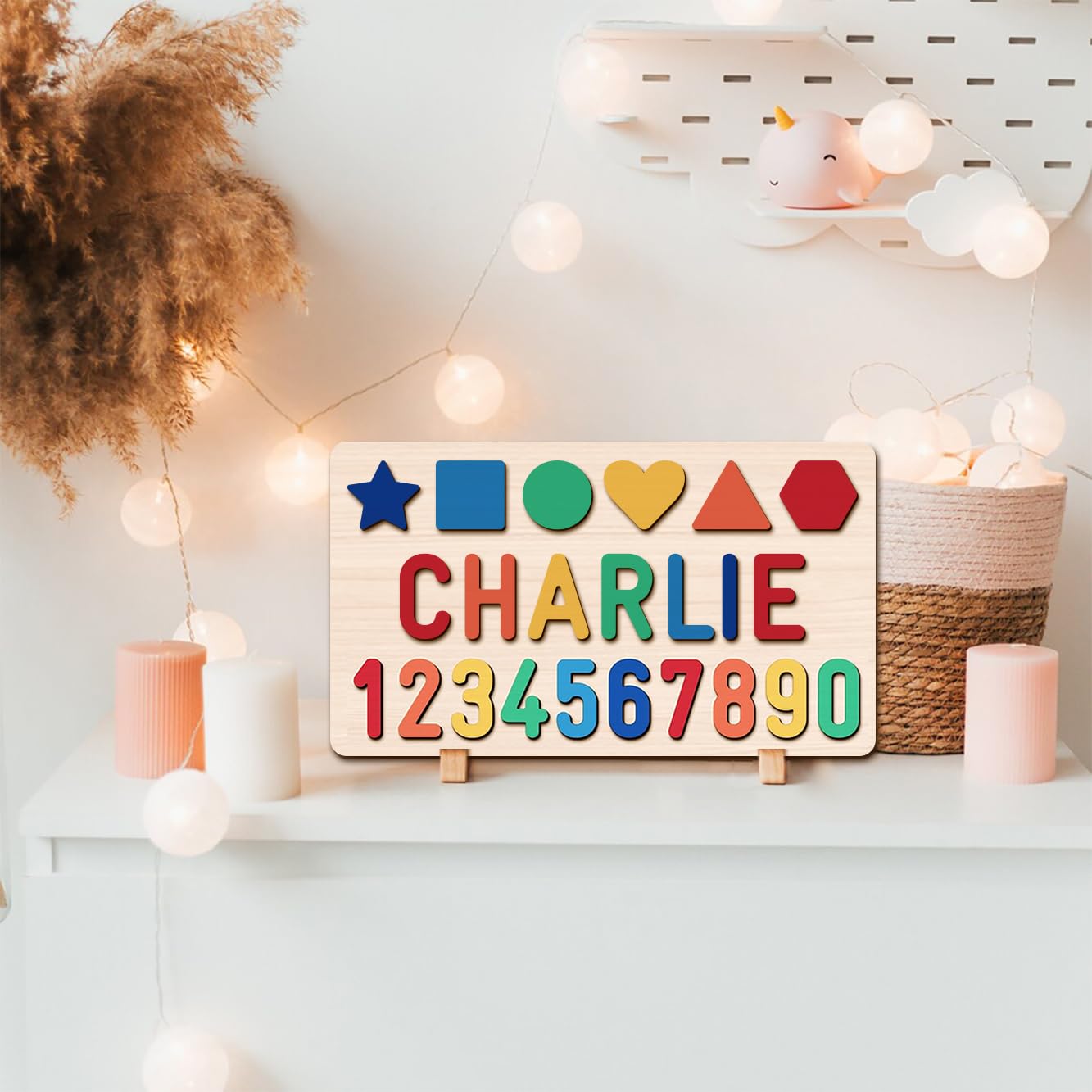 GifXify Personalized Name Puzzle – Custom Wooden Puzzle for Toddlers 1-3, Montessori Keepsake Gift for Baby Shower, Birthday & Christmas