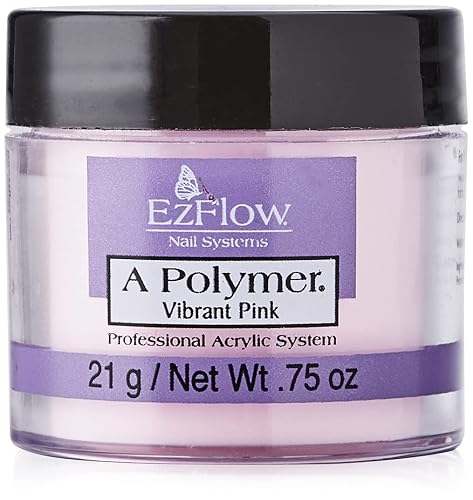 EZ Flow A Polymer Vibrant Pink False Nails, 0.75 Ounce Beauty & Personal Care EzFlow
