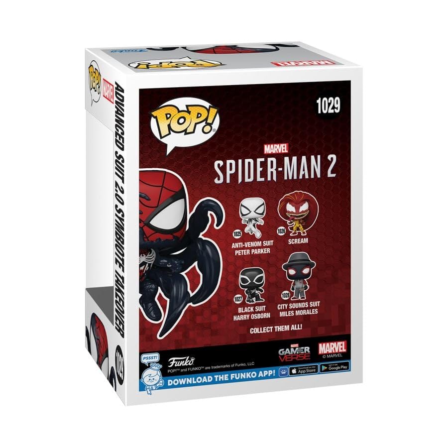 Funko Figure Pop Marvel Spider Man Advanced Suit 2.0 Symbiote Takeover