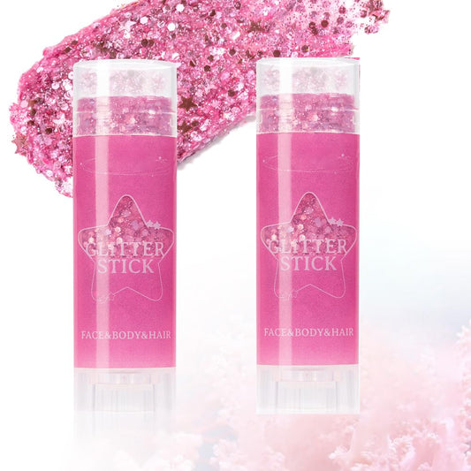 TAIKELOP 2 PCS Face Body Glitter, Face Glitter Body Gel Sequins Shimmer Liquid Eyeshadow, Hair Glitter Sparkles Chunky Face Glitter Gel for Girls
