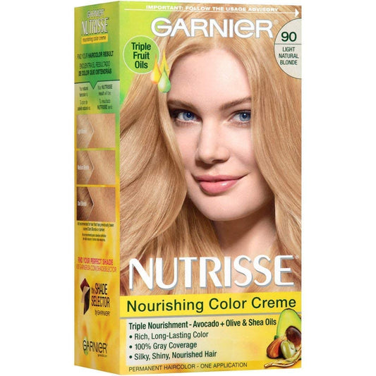 Garnier Nutrisse Nourishing Color Creme, Light Natural Blonde [90], 1 ea