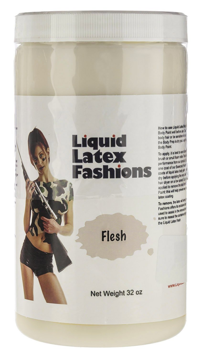 Flesh 32 Fl Oz - Liquid Latex Face and Body Paint, Ammonia Free No Odor, Arts and Crafts Paint for Halloween Zombie Cosplay