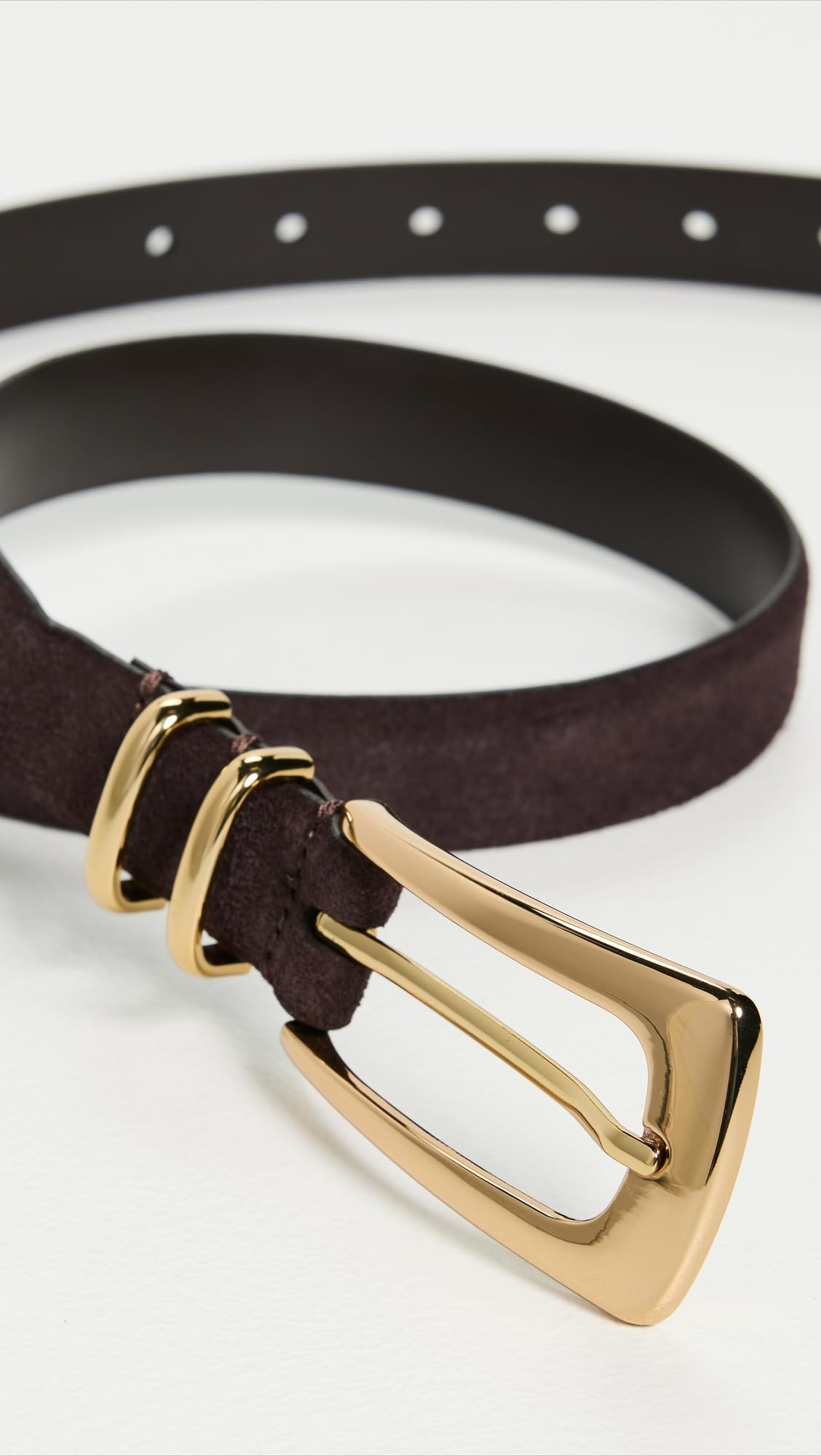 Madewell Women's Elongated Buckle Belt, Coffee Bean, Brown, L