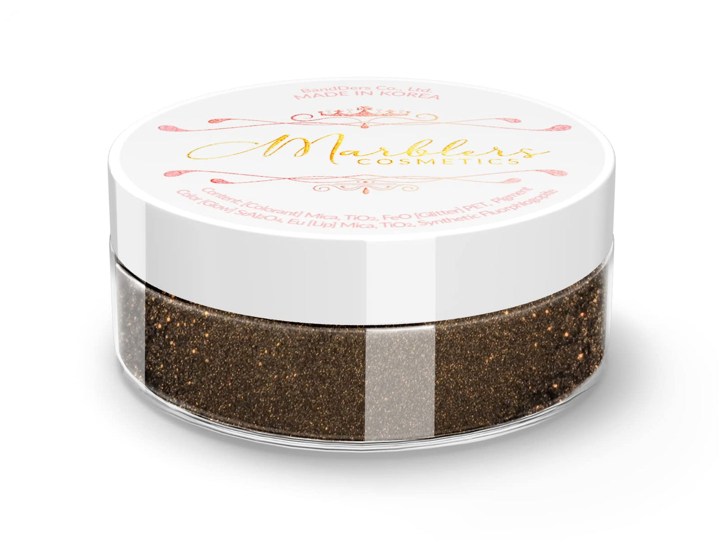 MARBLERS Glitter Mica Powder [Cocoa Cream] 0.14oz (4g) | Glitter Mica | Highly Pigmented | Non-Toxic, Vegan, Cruelty-Free | Eyeshadow, Body Butter