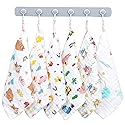 Snadulor 6 Pcs Cartoon Hanging Hand Towels,Hand Towel with Hanging Loop,Kids Hanging Hand Towels Cute Hanging Hand Towels for Home Bathroom…
