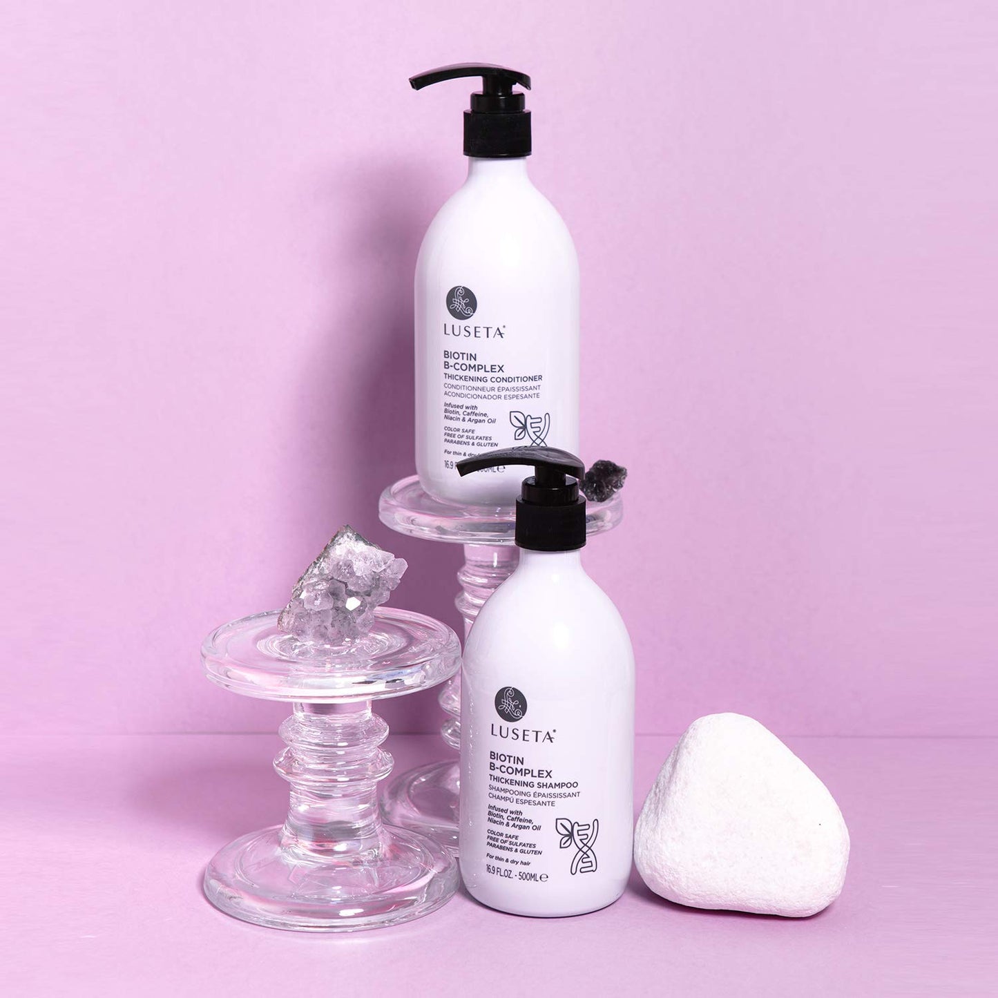 Luseta Biotin B-Complex Shampoo & Conditioner Set for Hair Growth and Strengthener - Hair Loss Treatment for Thinning Hair With Biotin Caffein