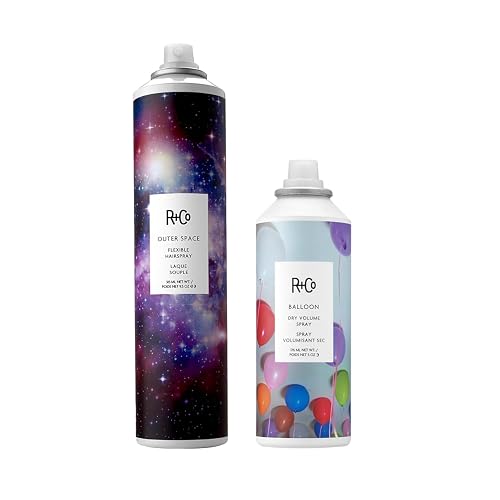 R+Co Hair Spray Set for Volume and Hold | Outer Space & Balloon Hairsprays | Instant Volume and Texture | Lightweight For Long Lasting Hairstyles |