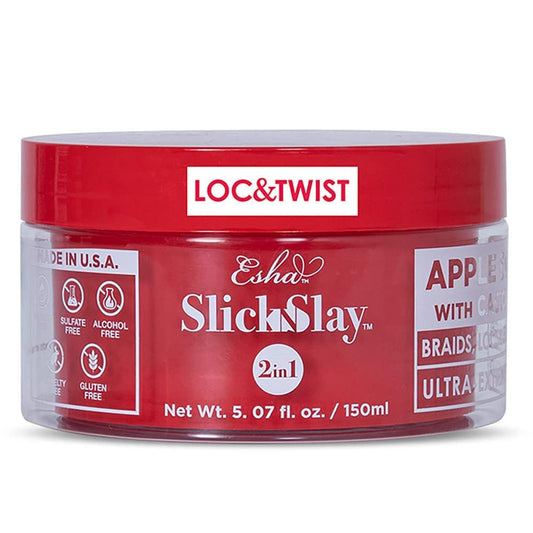 Esha Slick N Slay Braiding Gel - 3-in-1 Ultra Extreme Hold Gel for Locs, Twists & Edges - Hydrating & Conditioning Shining Formula - Fast Drying