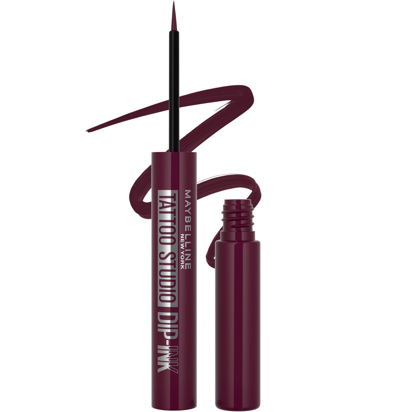 MAYBELLINE Tattoo Studio Dip-Ink Liquid Eyeliner, Waterproof Eyeliner With Up to 24 Hour Wear, Burgundy Boost, 1 Count