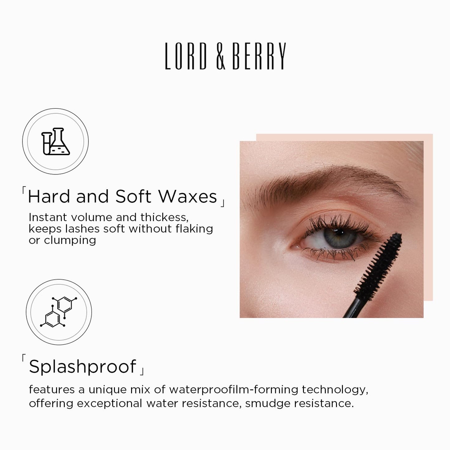 Lord & Berry Splashproof Mascara Waterproof Mascara 10.6ml