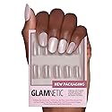 Glamnetic Press On Nails - Pure Intentions | Glossy, Semi-Transparent, Short Round Nails, Salon Quality | 12 Sizes - 30 Nail Kit with Glue