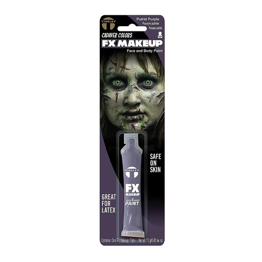 Tinsley Transfers FX Makeup - Face and Body Paint - Water-Based Cream - 7g / 0.24 oz Tube (Putrid Purple)