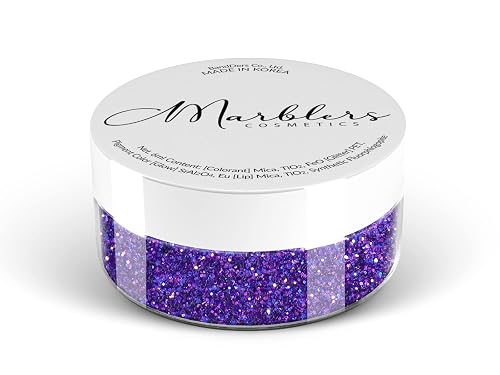 MARBLERS Twinkle Face & Body Glitter [Pansy Purple] 0.18oz (5g) | Fine | Non-Toxic | Vegan | Cruelty-Free | Festival, Rave & Party Makeup | Eye, Hair