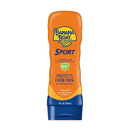 Banana Boat Sport Ultra SPF 60 Sunscreen Lotion, 8Fl Oz | Sport Sunscreen SPF 60 Lotion, Sunblock, Skin Sun Protection, Water Resistant Sun Care, 8Fl