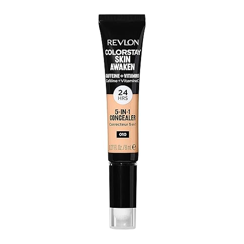 Revlon ColorStay Skin Awaken 5-in-1 Concealer, Lightweight, Creamy Longlasting Face Makeup with Caffeine & Vitamin C, For Imperfections, Dark Circles