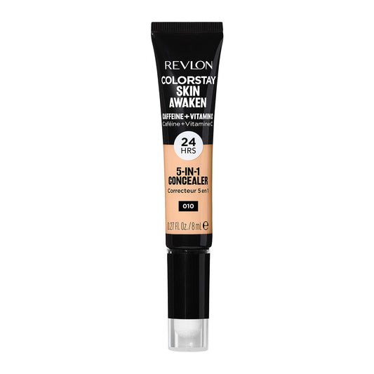 Revlon ColorStay Skin Awaken 5-in-1 Concealer, Lightweight, Creamy Longlasting Face Makeup with Caffeine & Vitamin C, For Imperfections, Dark Circles