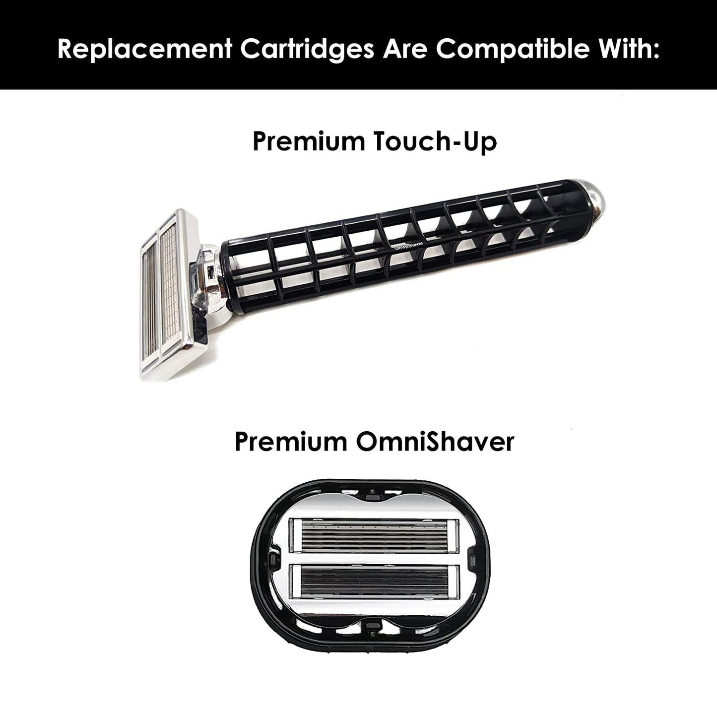 6 Pack Premium Omnishaver Replacement Cartridge Refill Kit with One Blade Removal Tool - An Alternative to Disposable, Self Cleans & Strops During Use Beauty and Personal Care OmniShaver