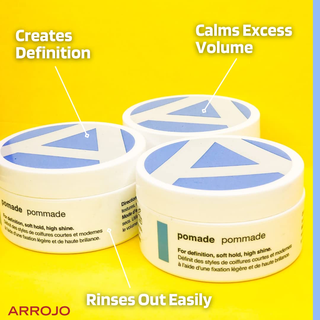 ARROJO Pomade - Hair Pomade for Men & Women to Create Definition & Calm Excessive Volume - Hair Shine Products Made w/Beeswax for Hair - Sulfate-Free